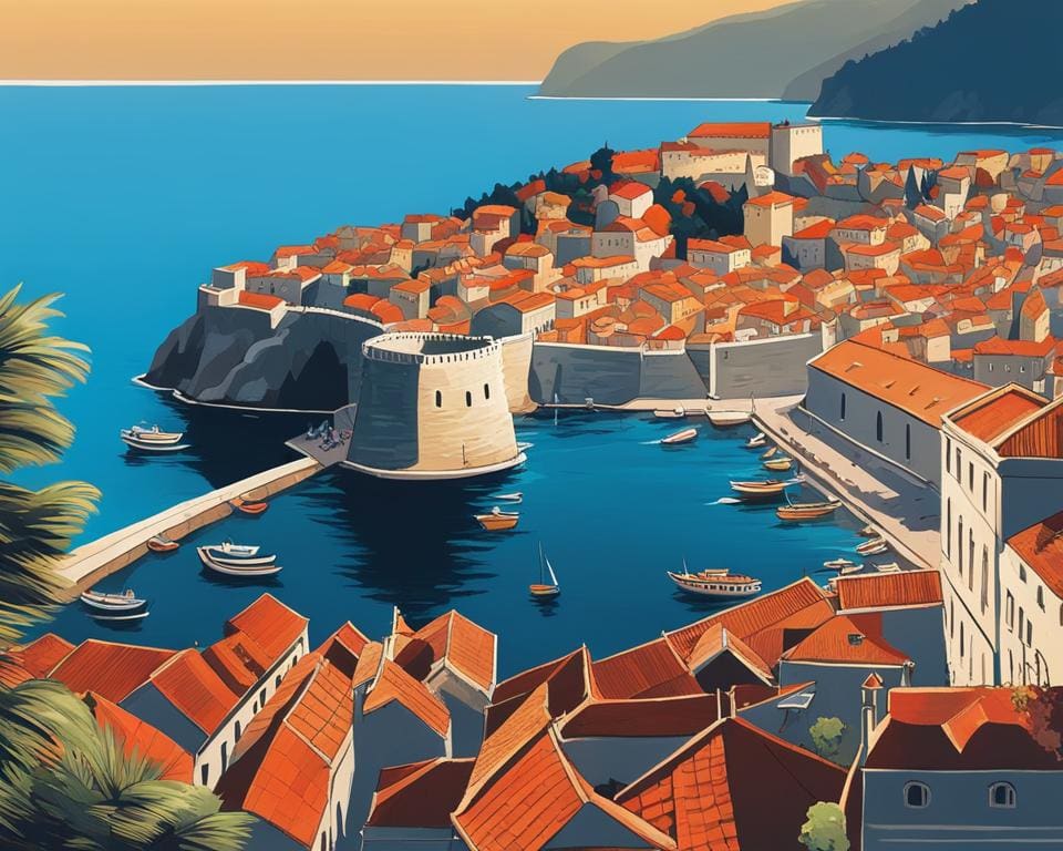 Kroatië: De oude stadsmuren van Dubrovnik bewandelen.