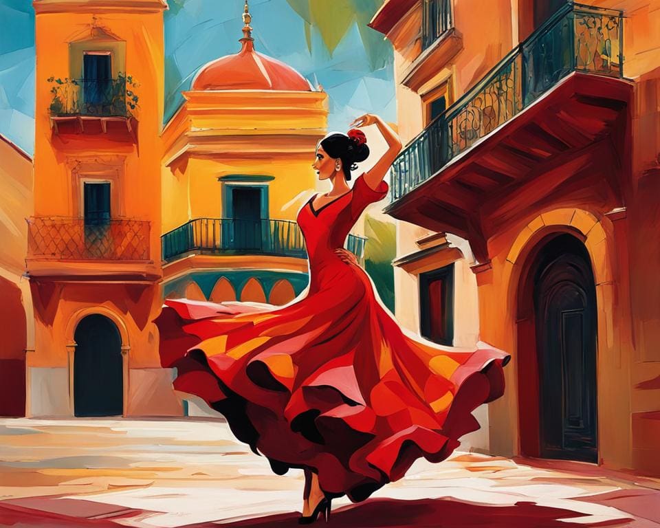 Spaanse flamenco danseres