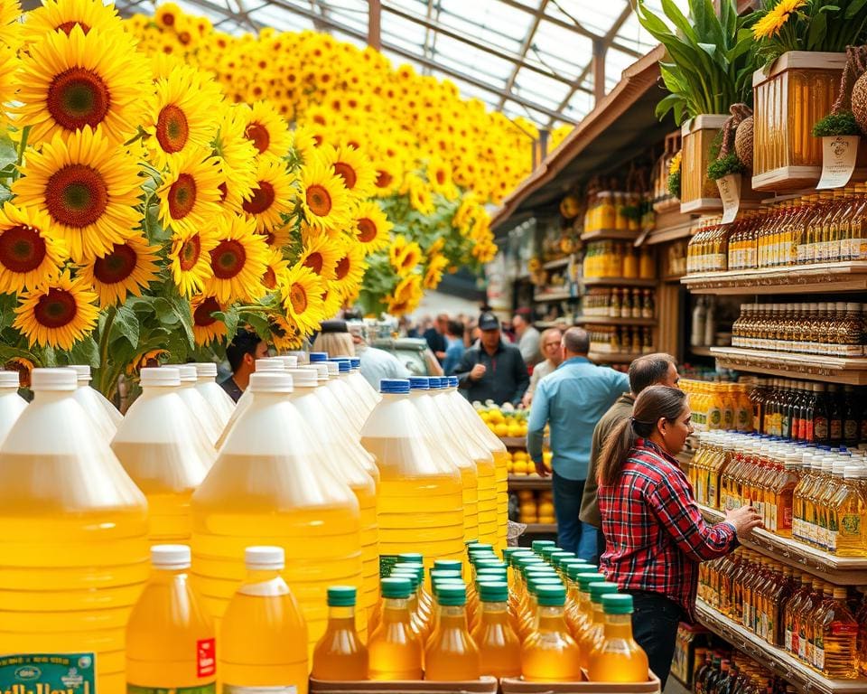 Zonnebloem olie bij groothandel kopen