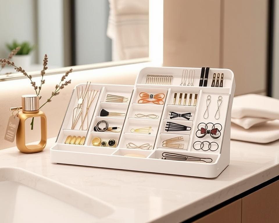 Badkamer organizer voor haaraccessoires