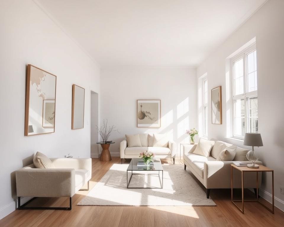 Hoe maak je een smalle woonkamer optisch breder?