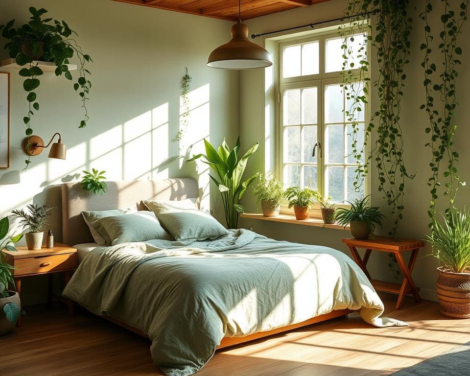 groene slaapkamer