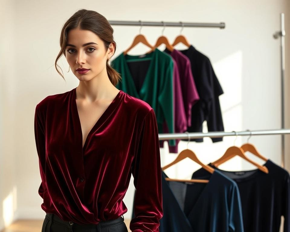 modetrends fluwelen tops