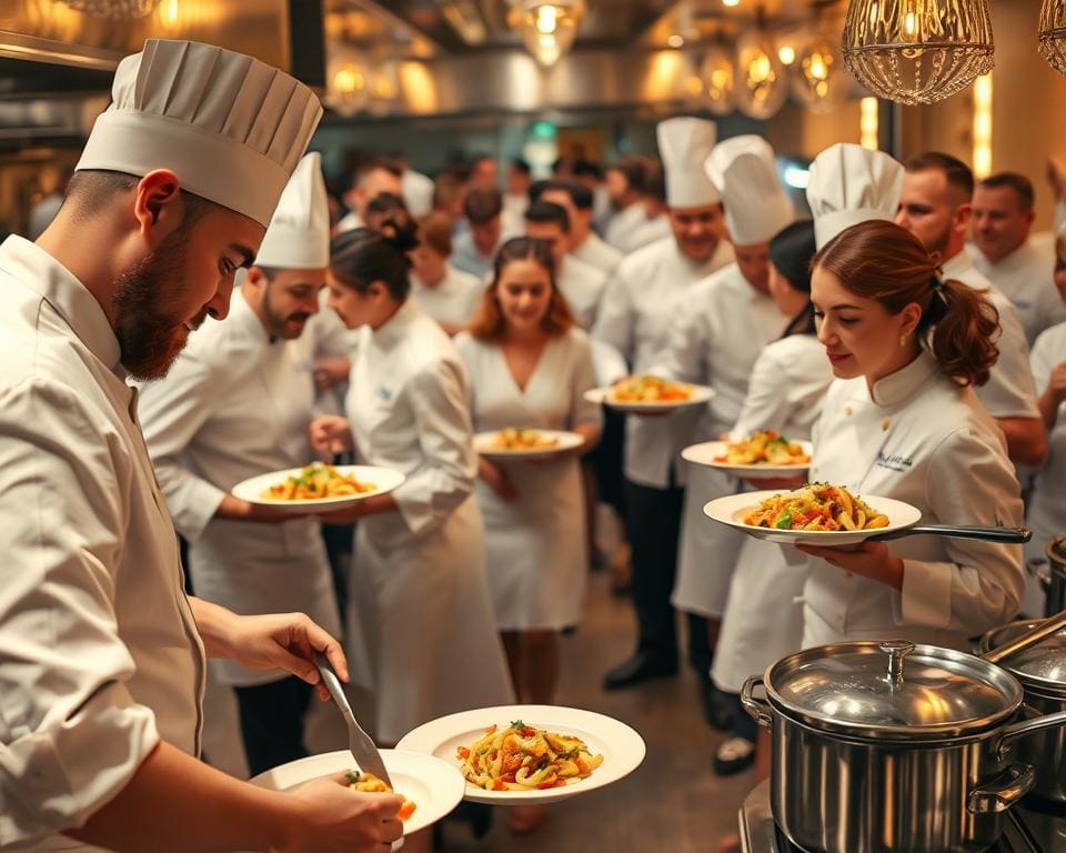 Hoe werkt een keukenbrigade tijdens een event?