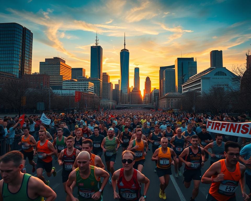 De energie van een marathon in een wereldstad