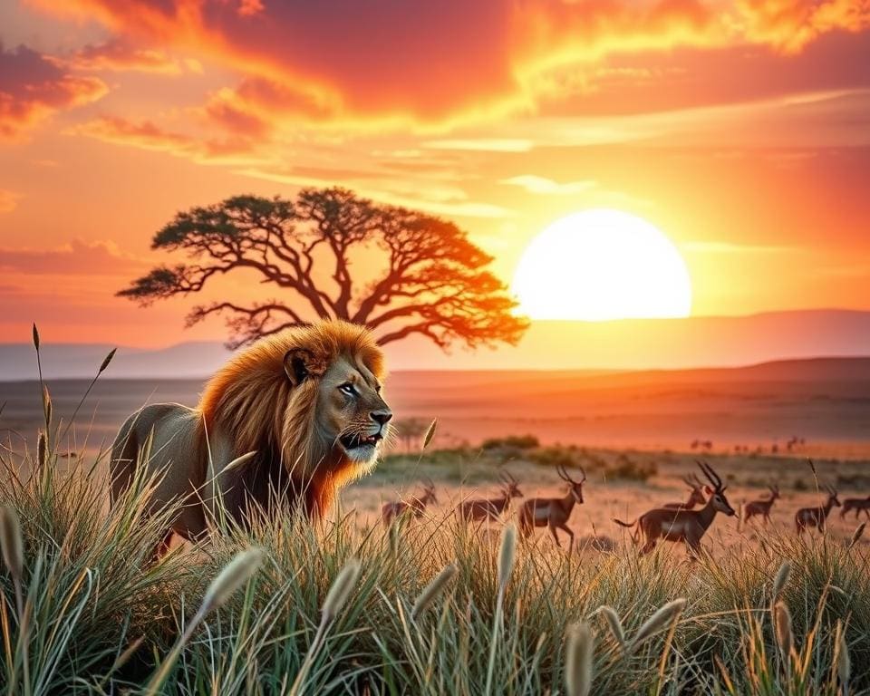 De spanning van wild spotten op safari