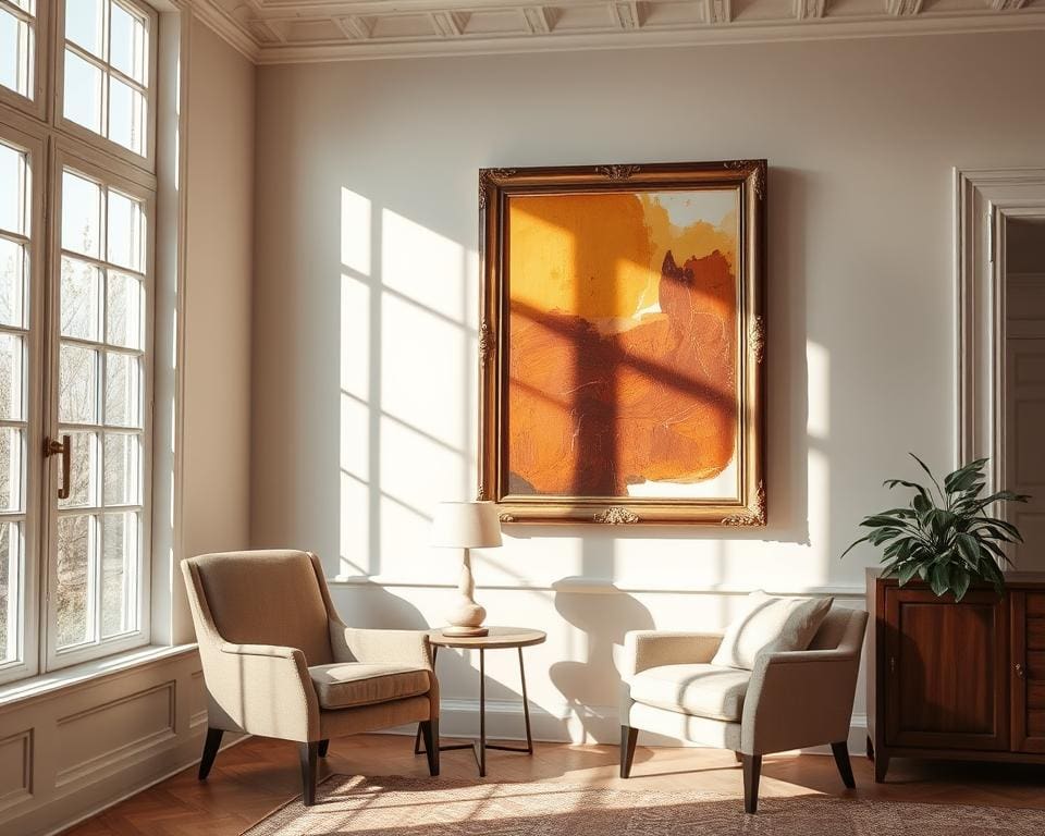 Kunst aan de muur die persoonlijkheid uitstraalt