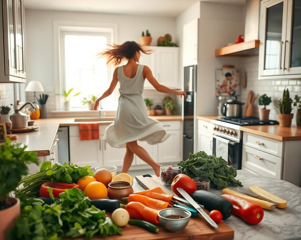 bewegen in de keuken