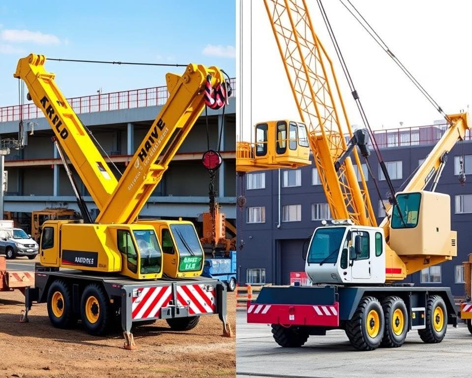 vergelijking compacte en reguliere hijskranen