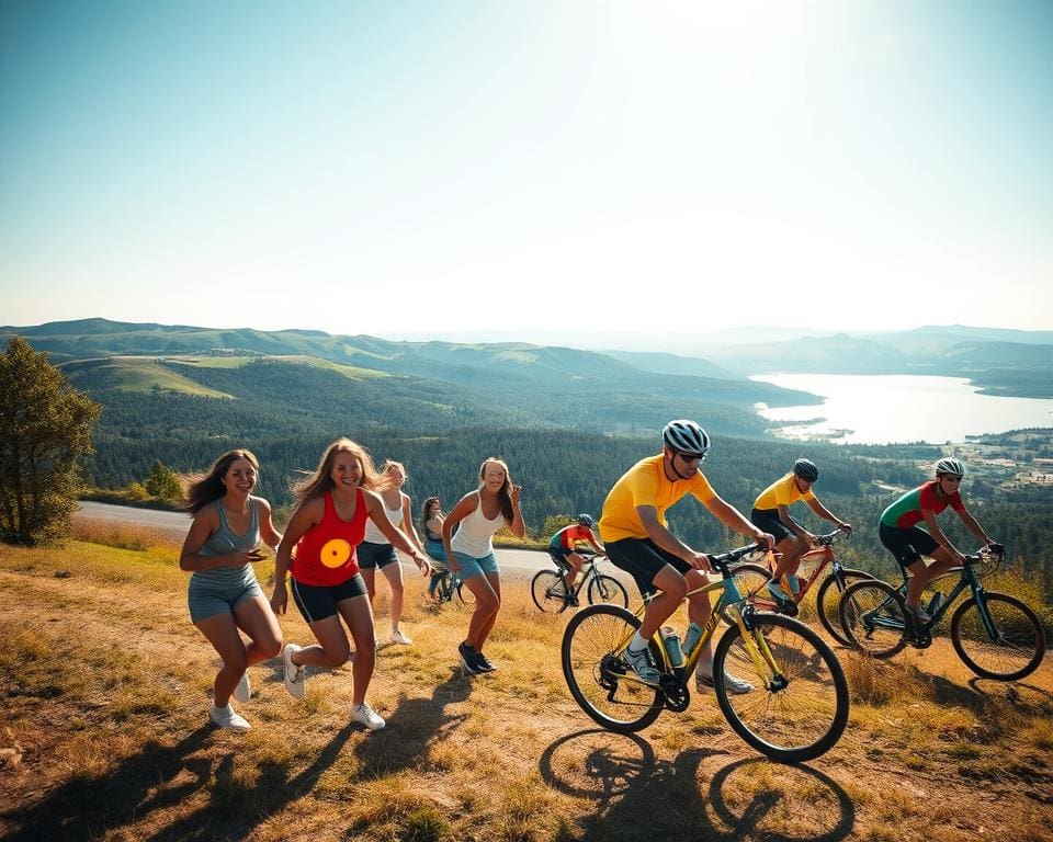 Wat zijn sportieve dingen om buiten te doen?
