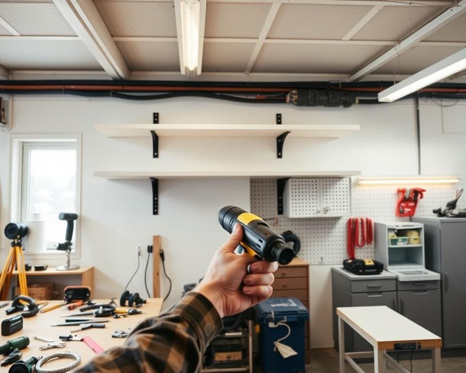 Welke stappen neem je bij het ophangen van planken?