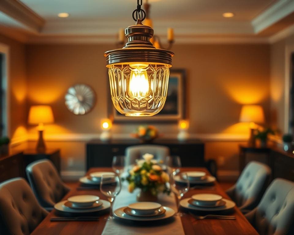 Welke eetkamerlamp zorgt voor warm licht?