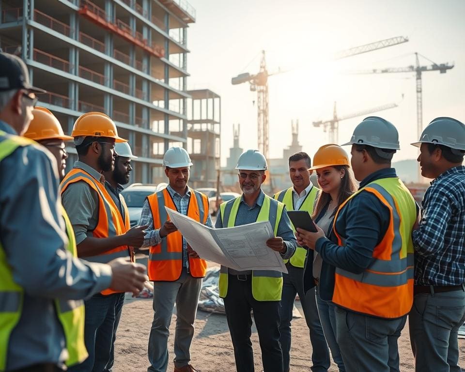 Hoe werken technische teams samen op de bouwplaats?