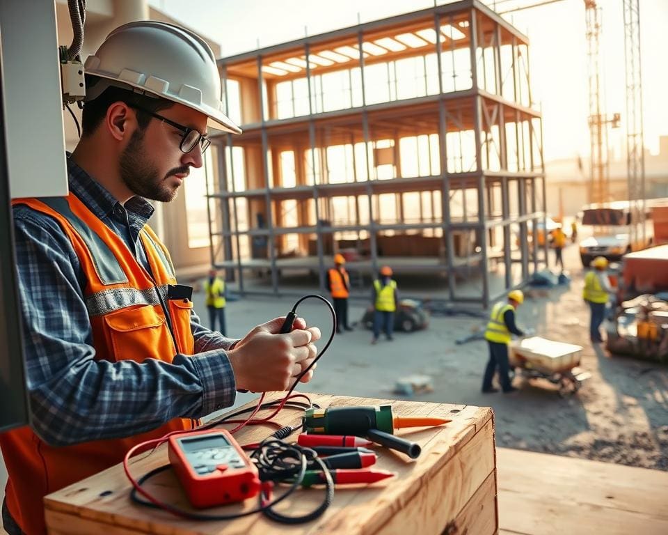 Wat doet een elektrotechnisch installateur op de bouwplaats?