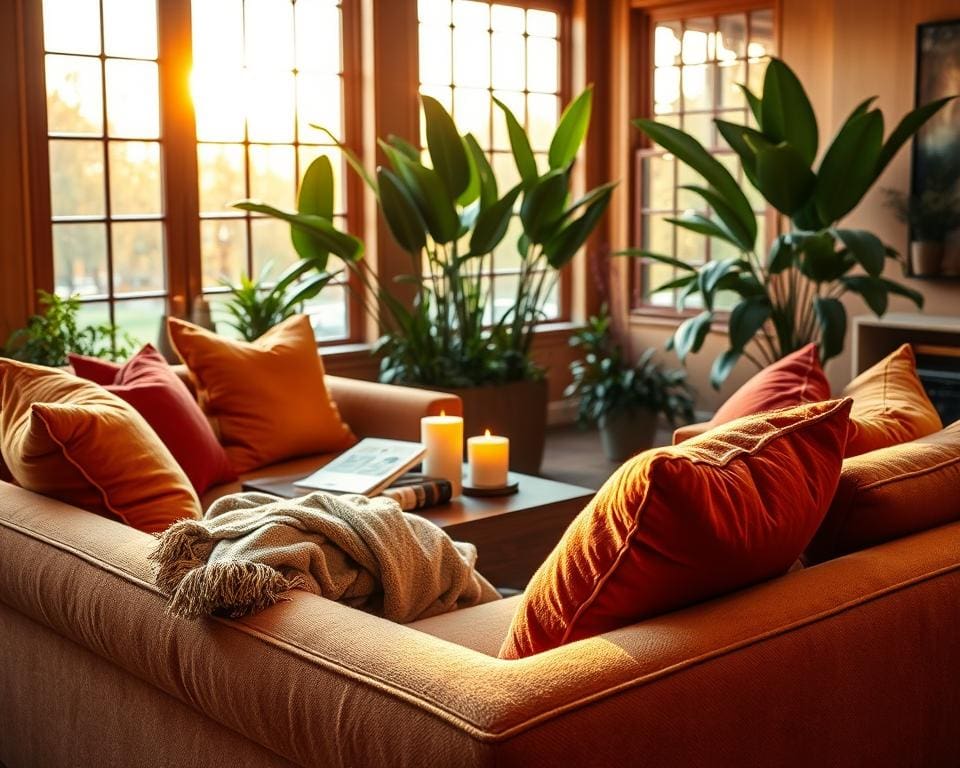 Welke kleuren geven je woonkamer meer warmte?