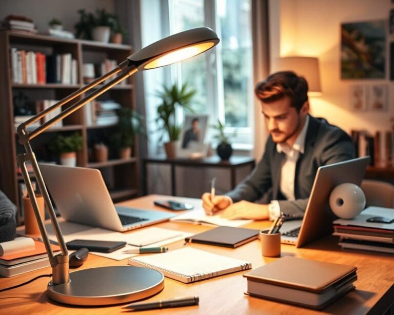 bureaulamp werken