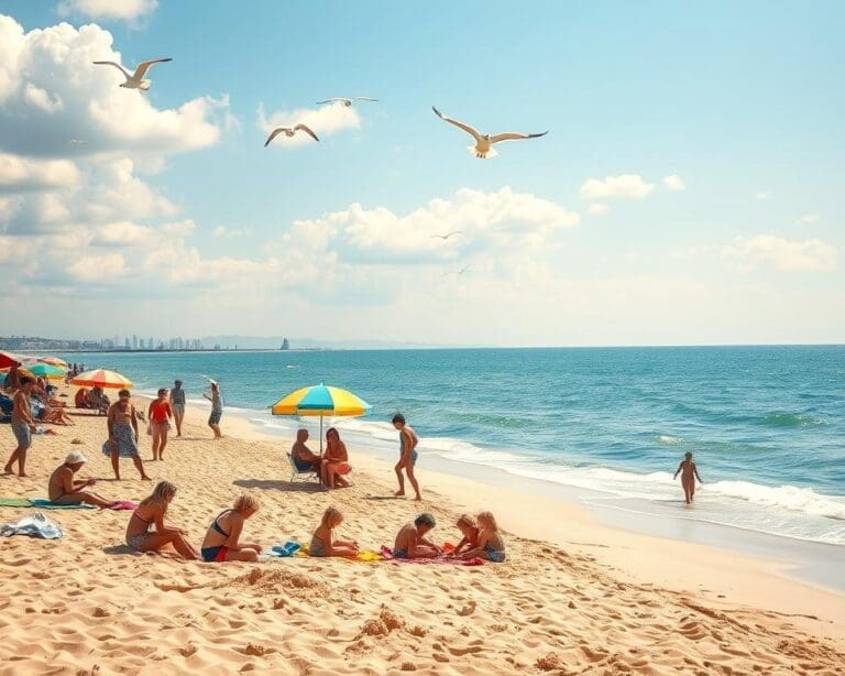 stranden zomerse dag