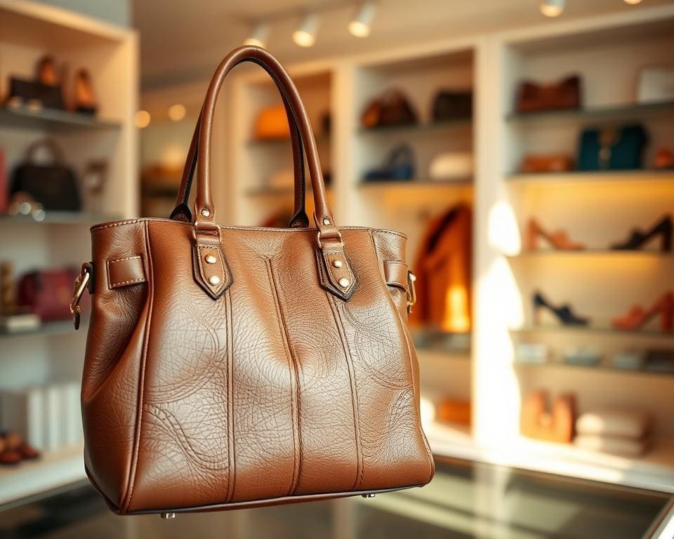 leren handtas